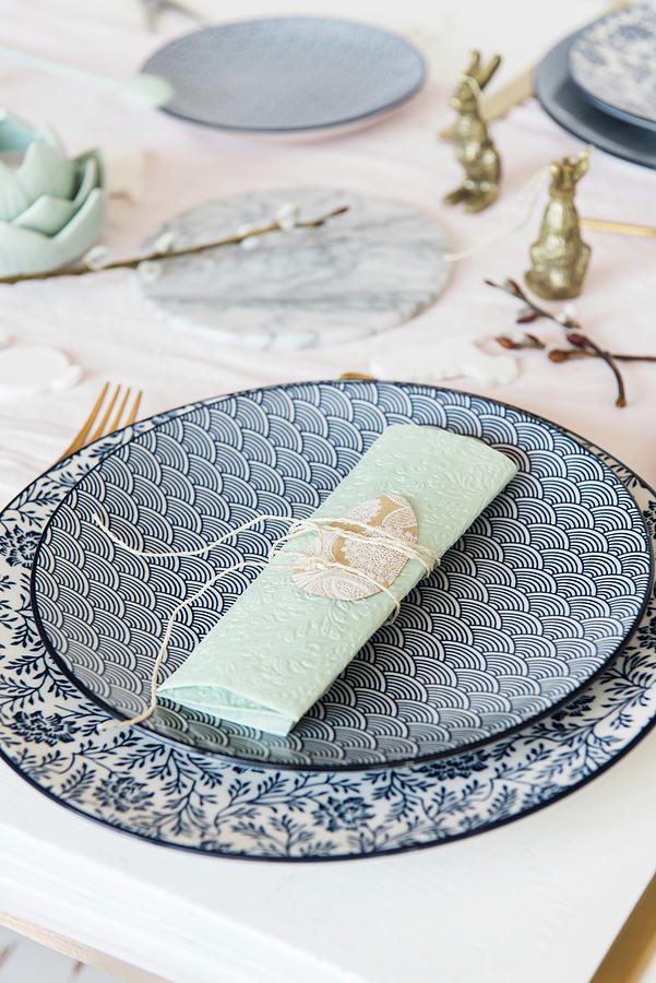 Place Setting Decoration For Easter Photograph by Jelena Filipinski
