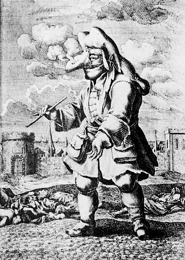 Plague Doctor Satirized, Engraving Photograph by Wellcome Images