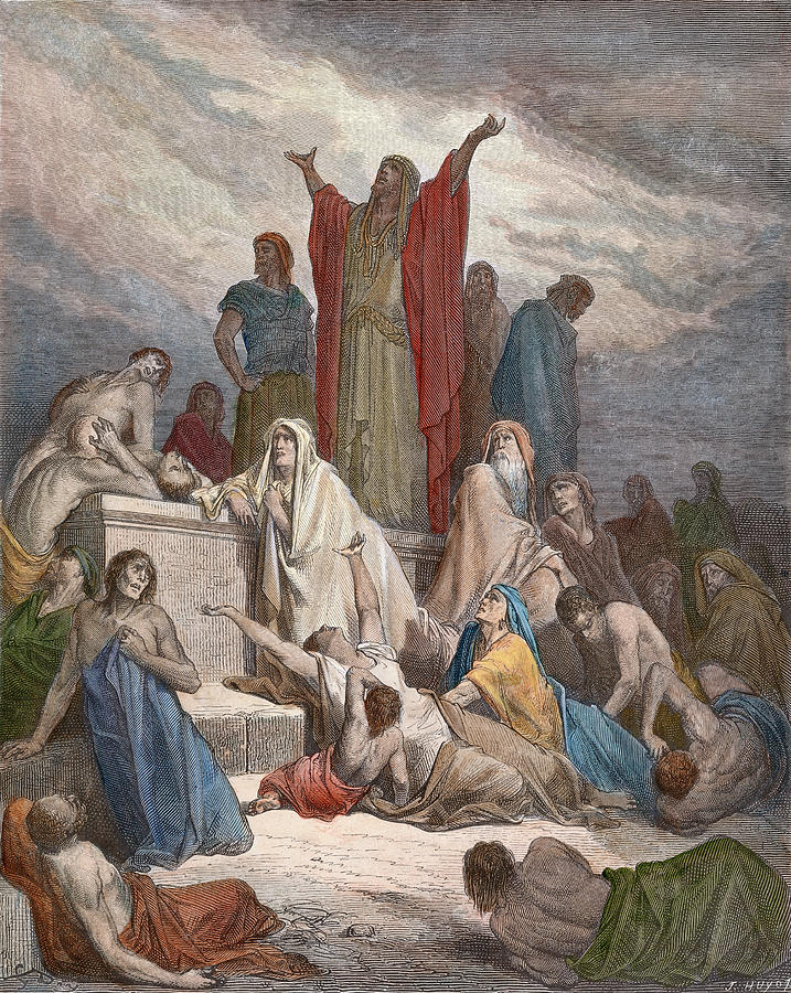 Plague Of Jerusalem Painting by Gustave Dore