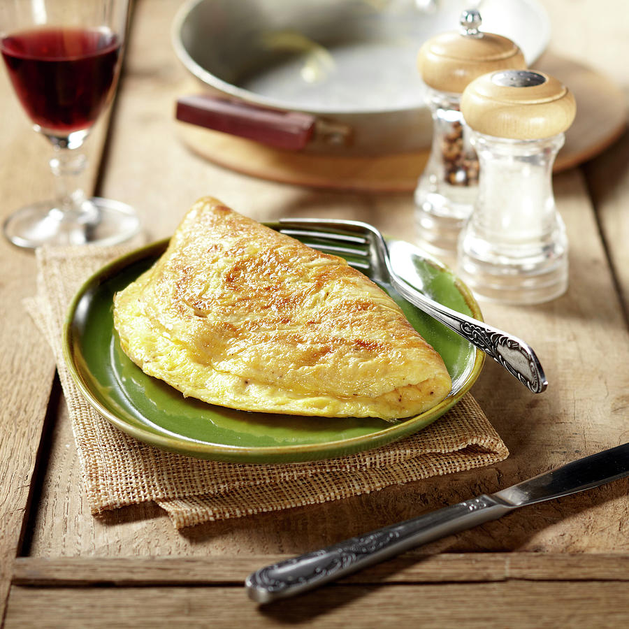 Plain Folded Omelette Photograph by A Point Studio