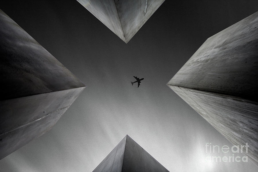 Plane Among Stone Pillars, Singapore Photograph by Dhandi D