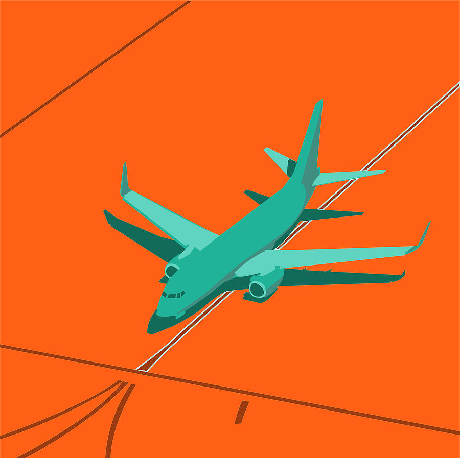 Plane Digital Art by Ben Grib Design
