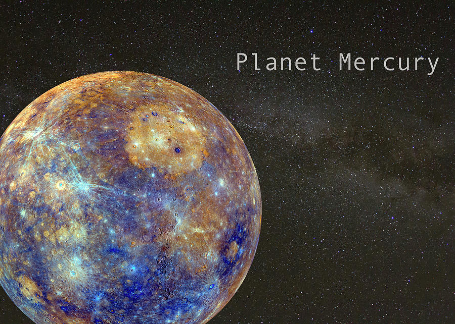 Planet Mercury with Milky Way Background Photograph by Karen Foley