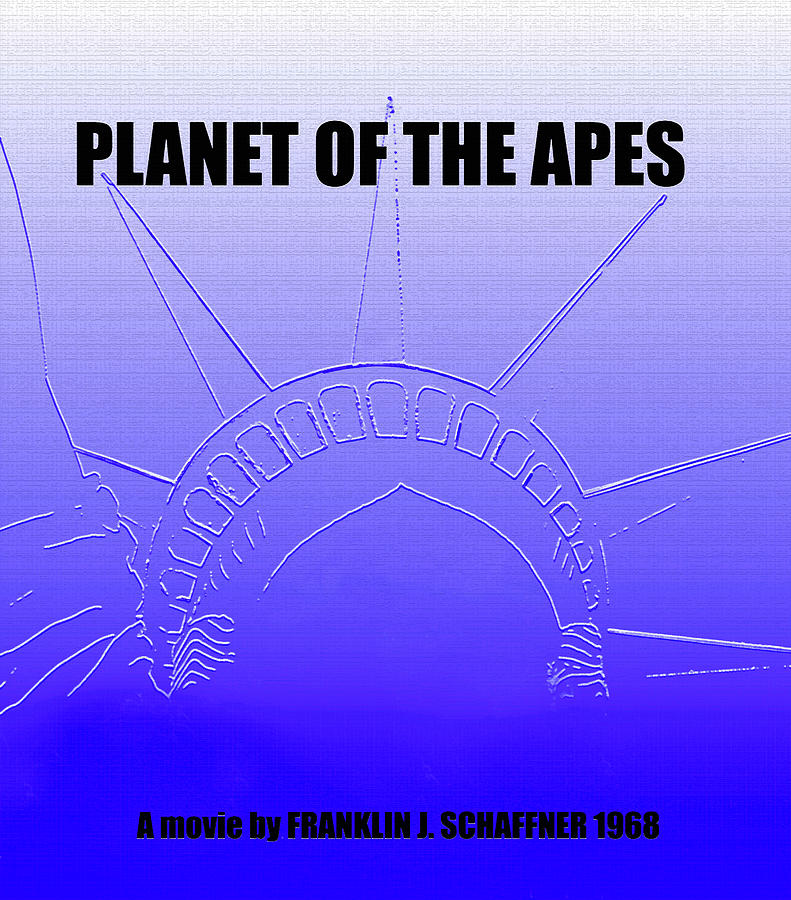 Planet of the apes minimalsim movie poster Mixed Media by David Lee Thompson