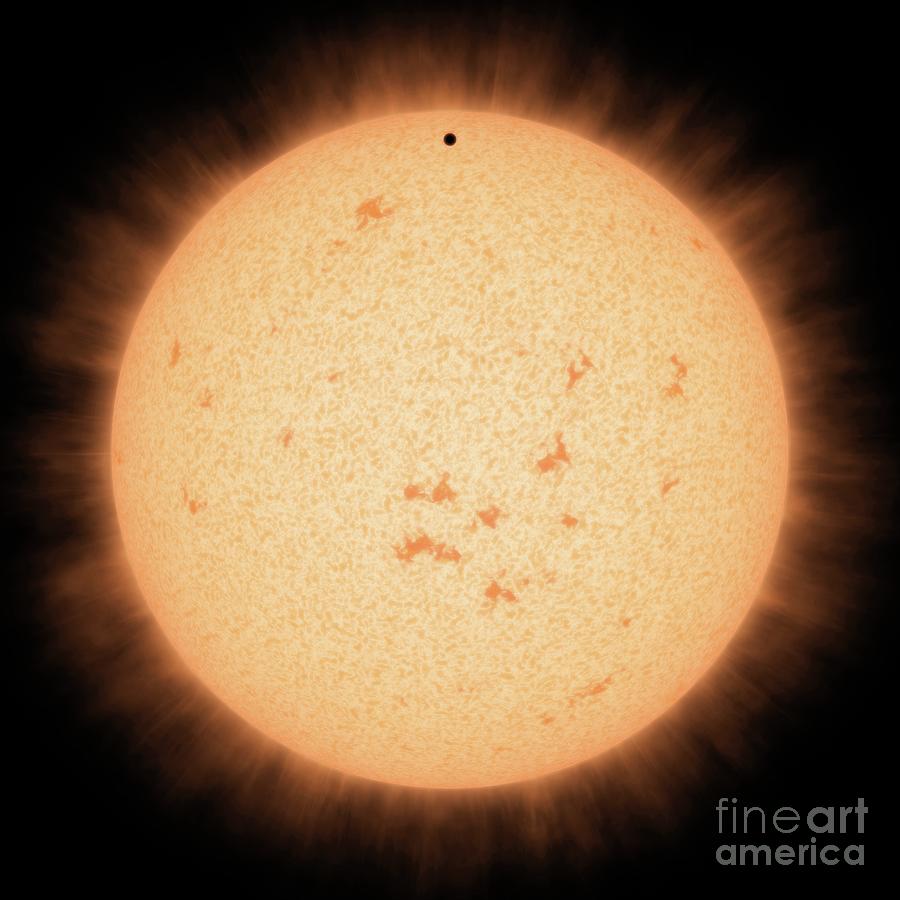 Planet Passing In Front Of A Star Photograph by Nasa/jpl-caltech/r. Hurt (ipac)/science Photo Library