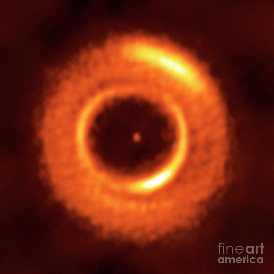 Planetary Nursery Around Young Star Photograph by Eso/r. Dong Et Al.; Alma (eso/naoj/nrao)/science Photo Library