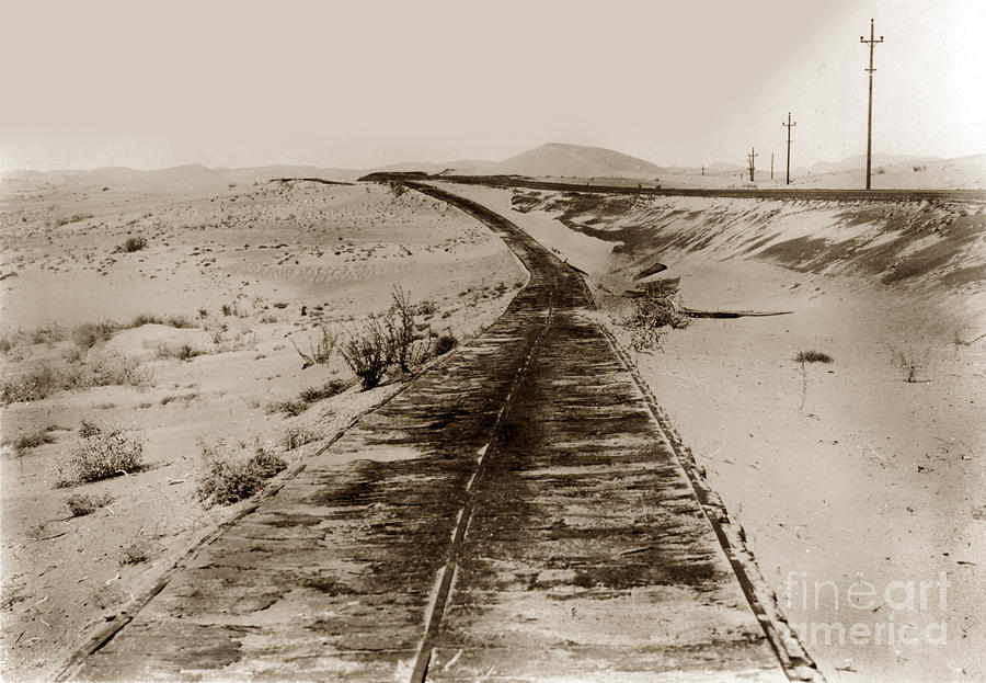 Plank Road Photograph - Plank Road in Imperial County, California,  by Monterey County Historical Society