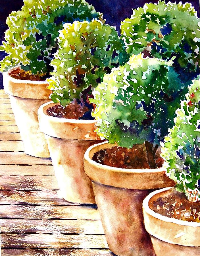 Plants in Pots Painting by Beth Fontenot