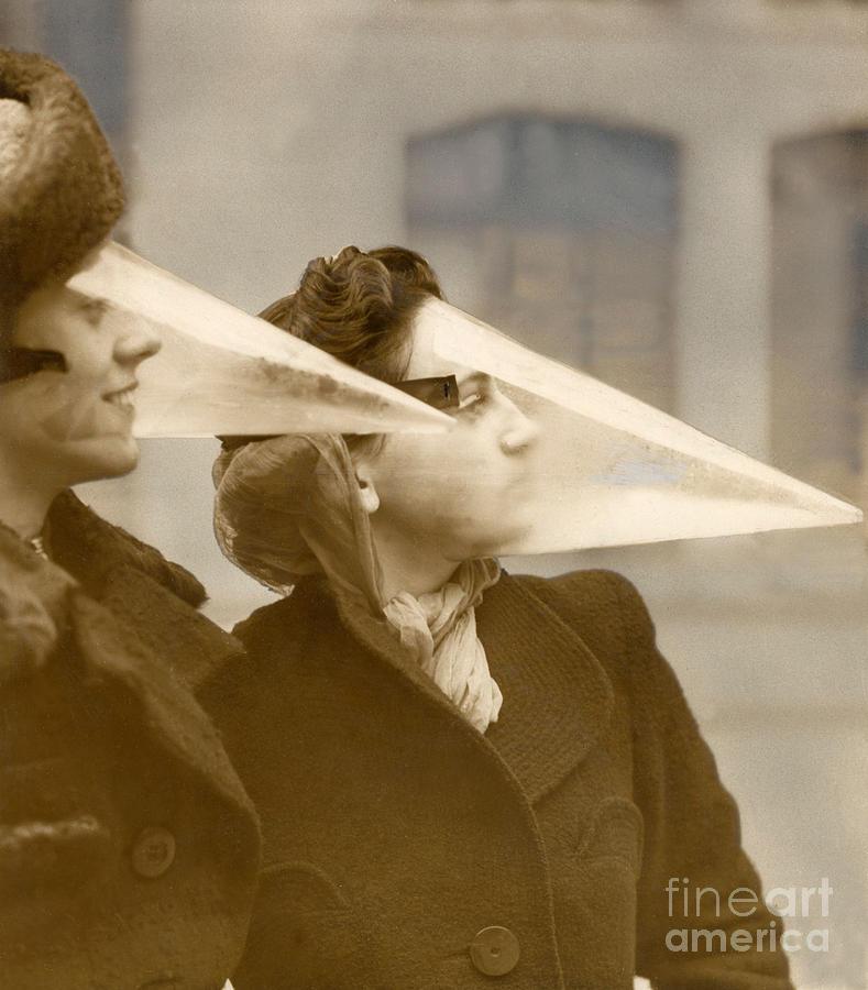 Plastic Face Protection From Snowstorms, Montreal, Canada, 1939 Photograph by French School