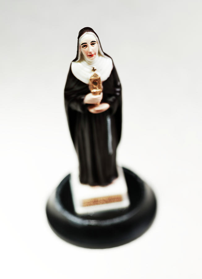 Vintage Drawing - Plastic Figurine of a Catholic Nun by CSA Images