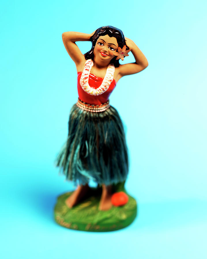 Vintage Drawing - Plastic Hula Dancer Figurine by CSA Images