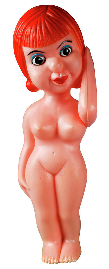 Vintage Drawing - Plastic Nude Doll by CSA Images