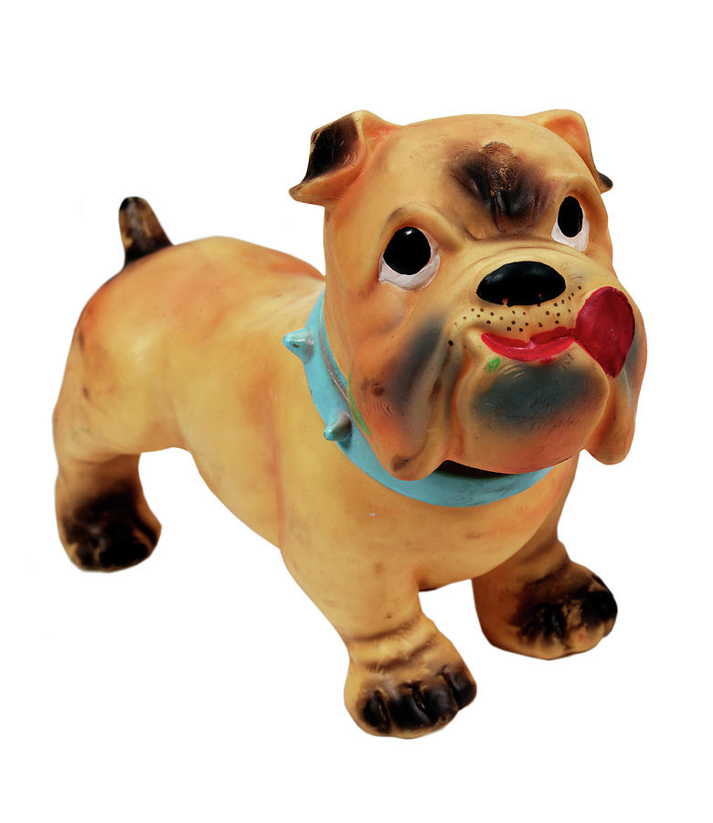 plastic bulldog toy