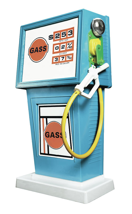 Vintage Drawing - Plastic Toy Gas Pump by CSA Images