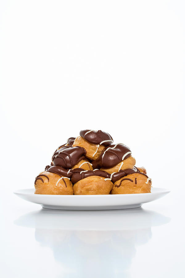 Plate Of Profiteroles Photograph by Creative Crop
