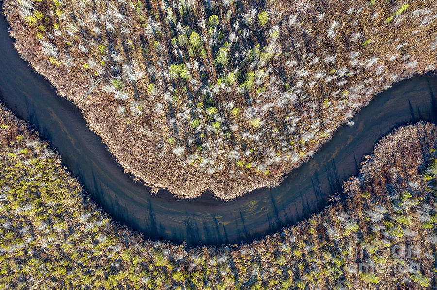 Platte River Photograph - Platte River Bend Aerial by Twenty Two North Photography