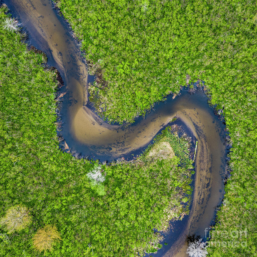 Platte River Bend From Above Photograph
