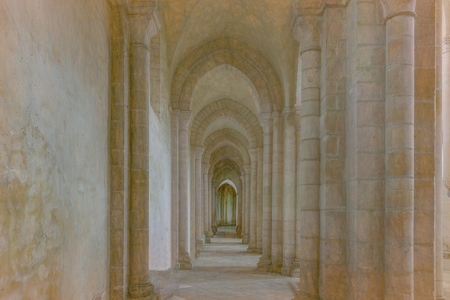 Play of Light and Shadows in the Monastery Photograph by Marcy Wielfaert