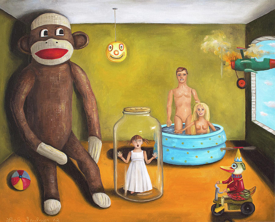 Funny Painting - Playroom Nightmare 2 by Leah Saulnier