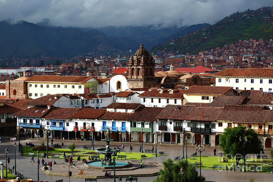 Plaza de Armas and La Merced Church Cusco Peru Photograph by James Brunker