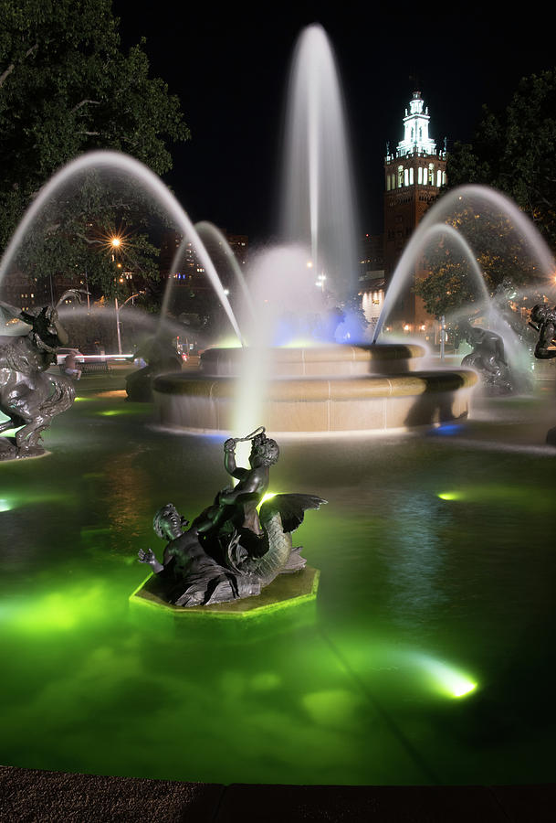 Plaza Fountain vertical Photograph by Kevin Whitworth - Fine Art America