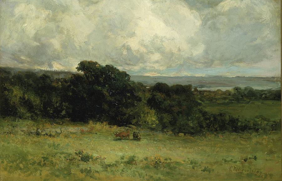 Mountain Painting - Pleasant Pastures by Edward Mitchell Bannister