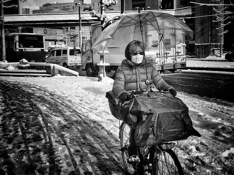 Winter Photograph - Please Be Careful by Takashi Yokoyama