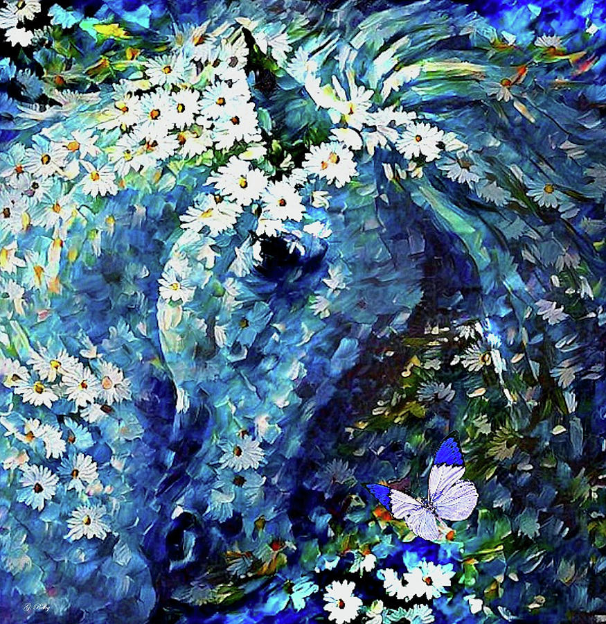 Blues Mixed Media - Please Dont Eat The Daisies by G Berry Blues Mixed Media - Please Dont Eat The Daisies by G Berry