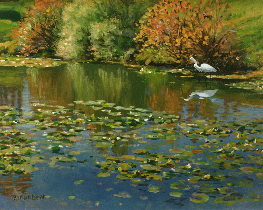 Plein Air Egret 1 Painting by Michael Budden - Fine Art America