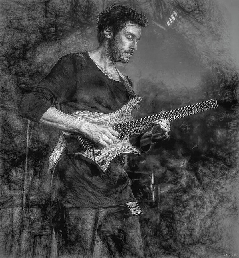 Music Mixed Media - Plini Guitar Player by Mal Bray