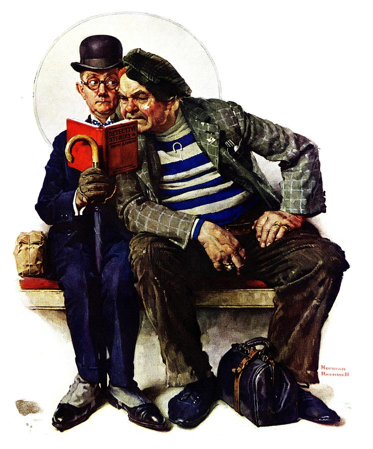 plot Thickens Painting by Norman Rockwell