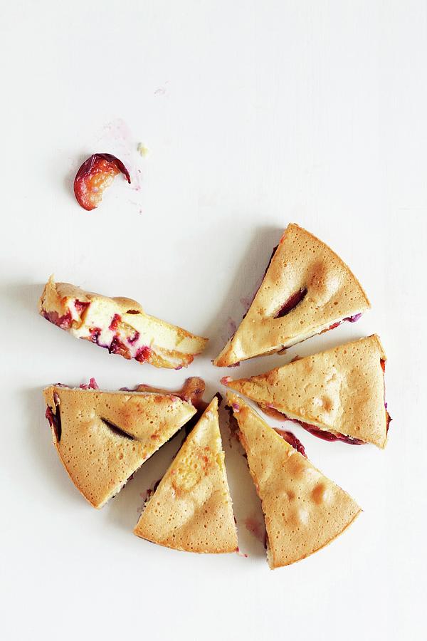 Plum Cake, Sliced Photograph by Julia Cawley