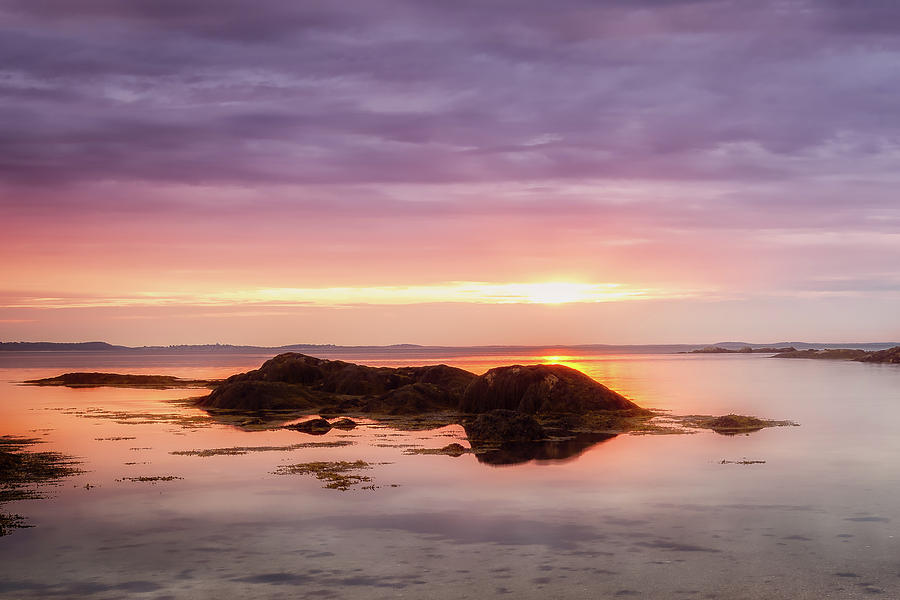 Plum Cove Glow, Gloucester MA. Photograph by Michael Hubley