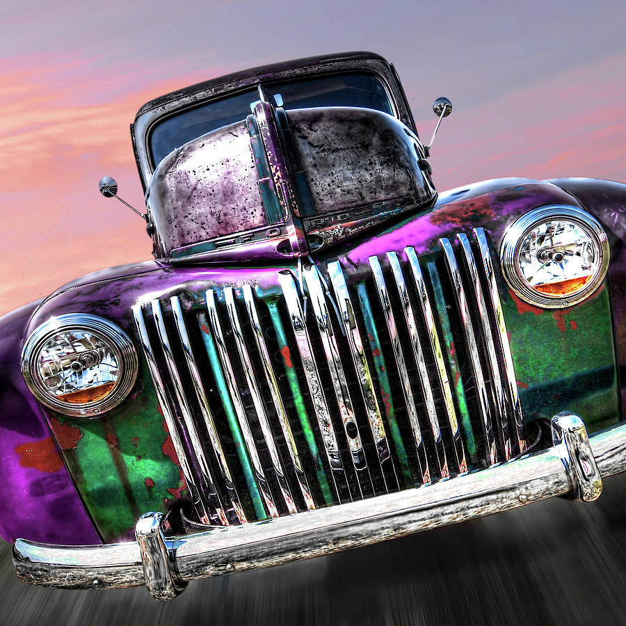 Plum Crazy 1942 Rusty Ford Truck Photograph by Gill Billington