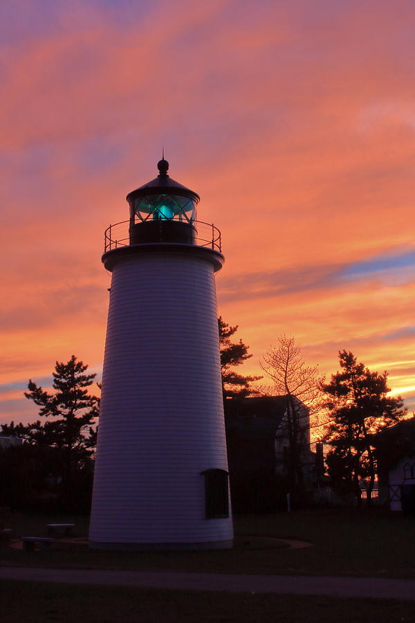 Plum Island Lighthouse Sunset Photograph by John Burk
