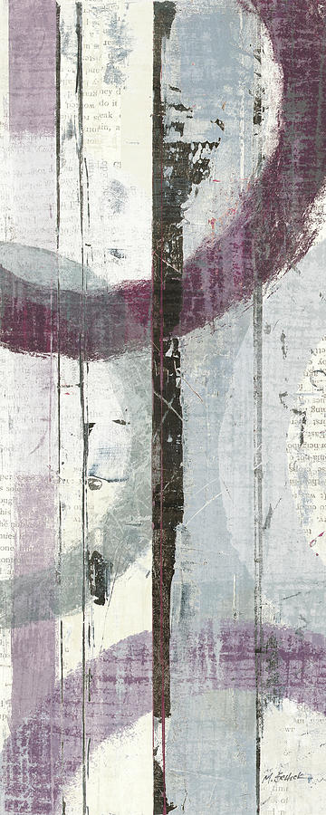 Abstract Painting - Plum Zephyr Panel I by Mike Schick