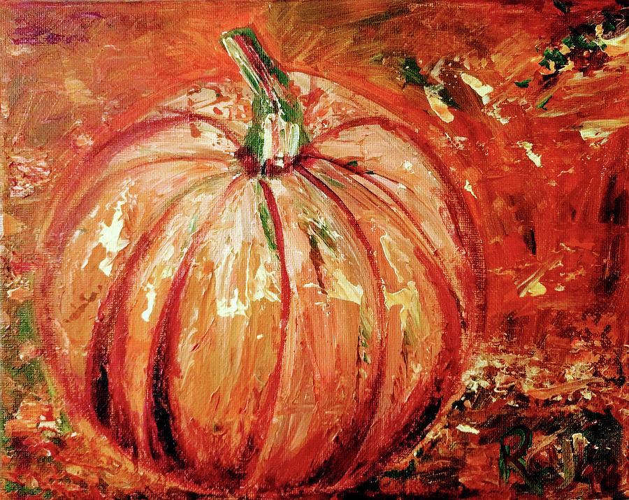 Plump Pumpkin Painting by Raji Musinipally