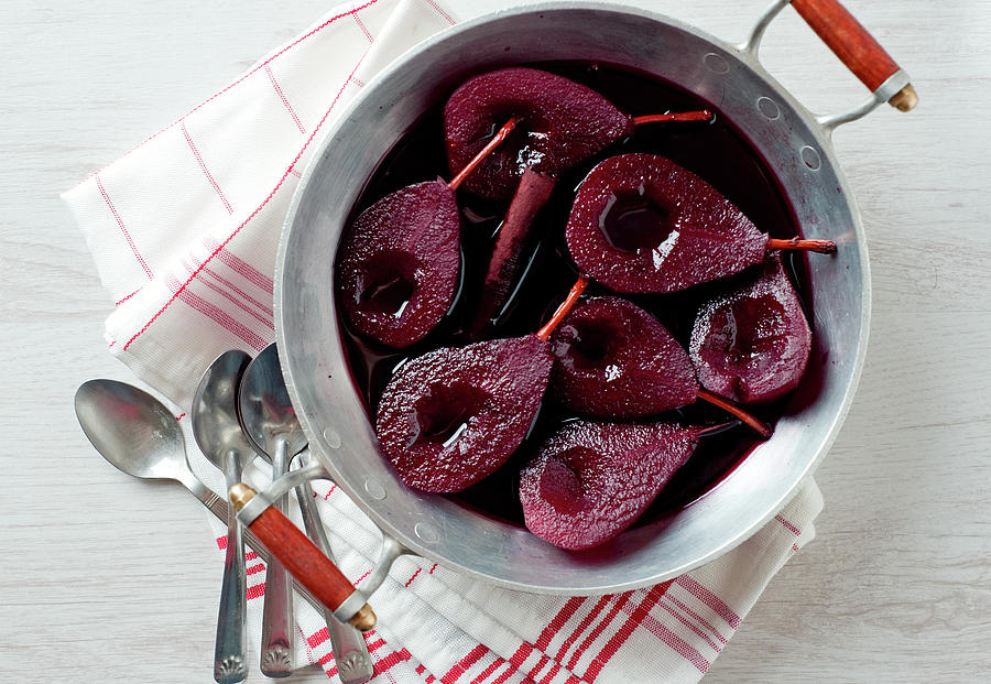 Poached Pears Photograph by Carlo A