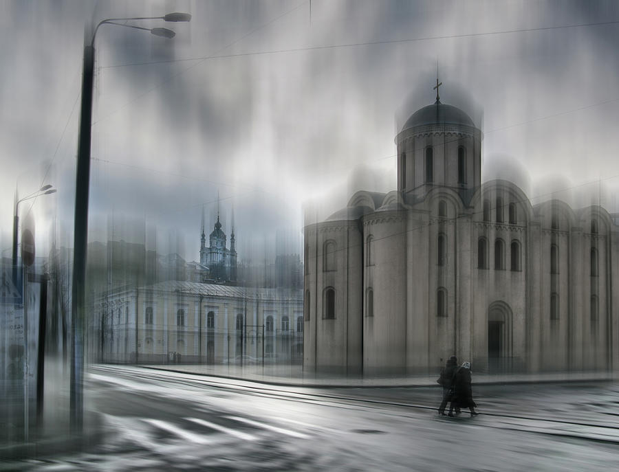 Street Photograph - Podil by Alexander Kiyashko