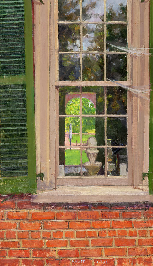 University Of Virginia Painting - Poe Alley Window by Edward Thomas