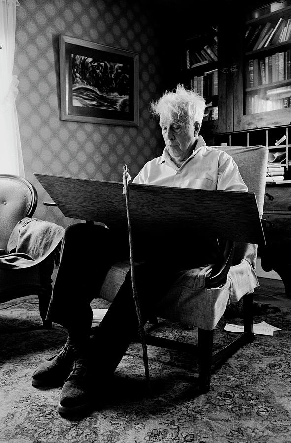 Poet Robert Frost Writing At Home Photograph by Alfred Eisenstaedt Poet Robert Frost Writing At Home Photograph by Alfred Eisenstaedt