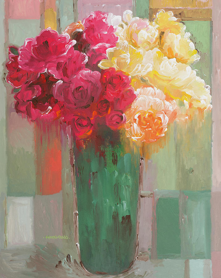 Flower Painting - Poetic Bouquet by Hooshang Khorasani