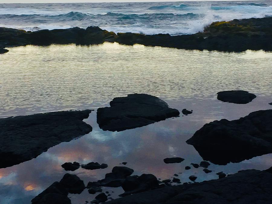 Pohoiki Tide Pool and Sky Reflection  Photograph by Lehua Pekelo-Stearns
