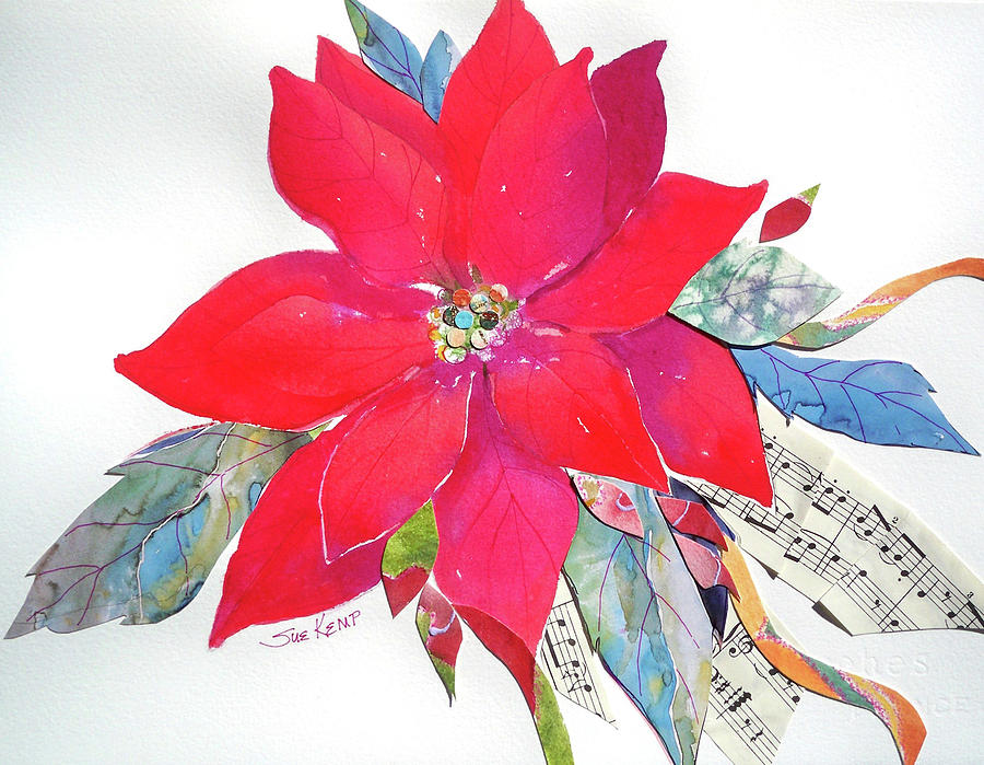 Poinsettia  Painting by Sue Kemp