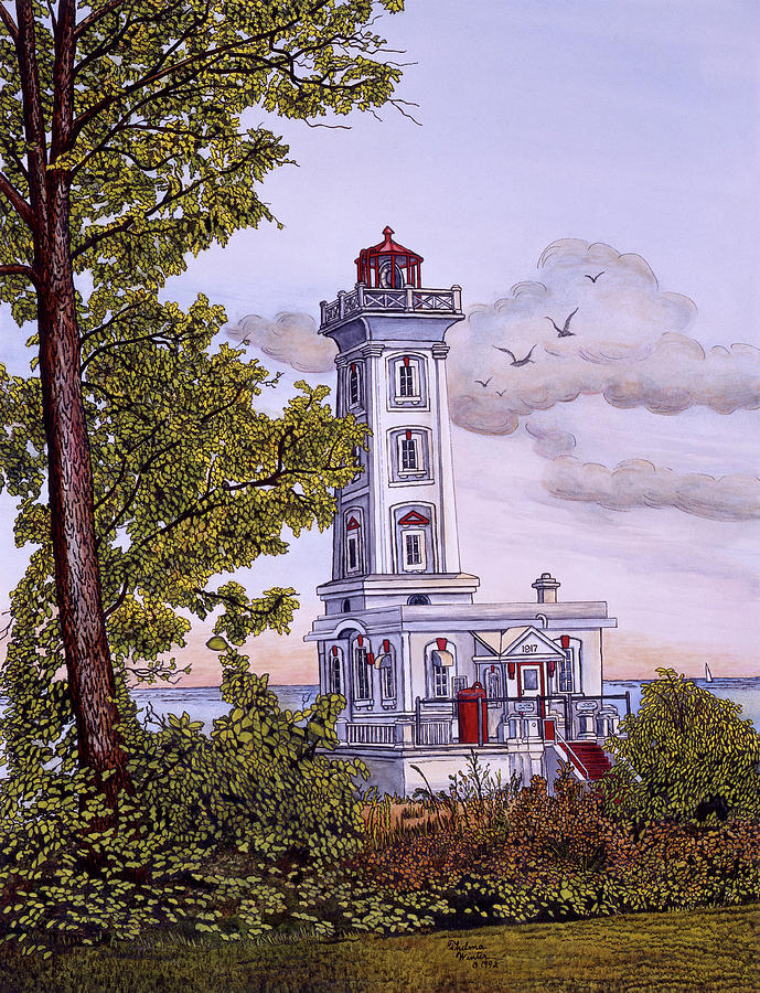 Canada Painting - Point Abino Light by Thelma Winter
