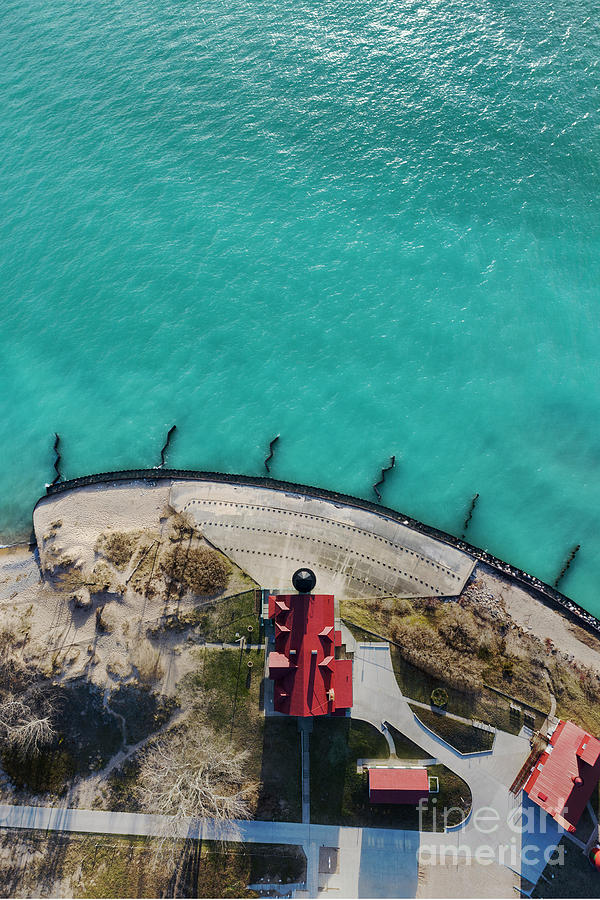 Point Betsie Lighthouse Aerial Photograph