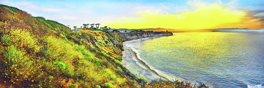 Point Dume, Malibu And Paddle Boarders Photograph by Don Schimmel