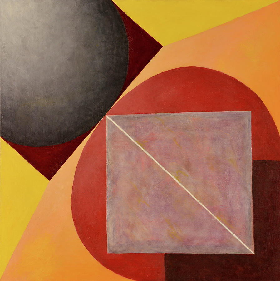 Geometric Abstracts Painting - Point Line and Plane by David Douthat Geometric Abstracts Painting - Point Line and Plane by David Douthat