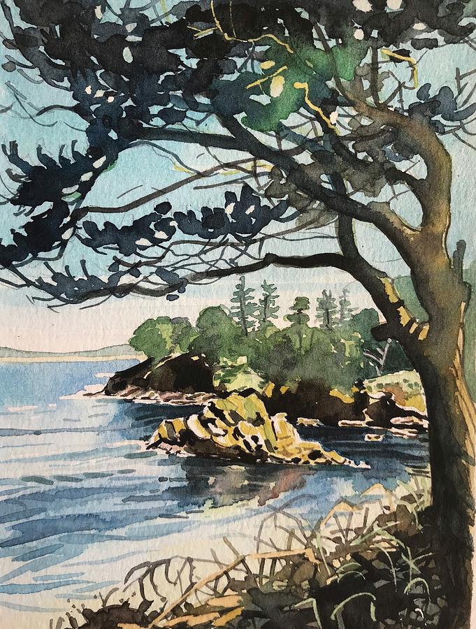 Impressionism Painting - Point Lobos Bay by Luisa Millicent