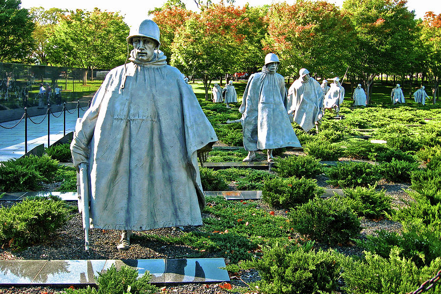 Point Man, Korean War Memorial on the Mall in Washington DC Photograph by Ruth Hager